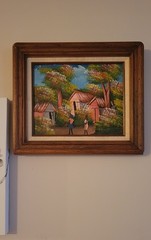 Haitian Art Daniel Luis Oil on Linen Village Life