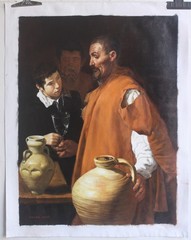 Discover oil on canvas The Water Seller By Diego Velasquez art sale 24″x32″