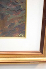 Oil Painting Picture By Sergio Sini Tree Bare Canvas 82×45 Cm