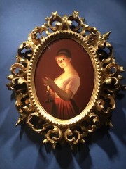 Antique Painting On Porcelain – ROBERT WERLICH – 1877 – 1951 – German