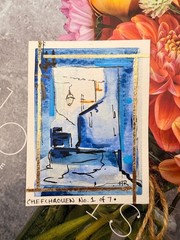 Chefchaouen No. 1 of 7 — Original Hand-Painted Gold Leaf Art Card | 1st Edition