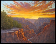 Jeff Love Art Large 24X30″ Original Oil Painting Grand Canyon Sunset Landscape