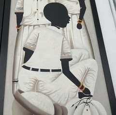 2 Haitian Folk Art Paintings Signed By Haitian Artist Charlemagne.L