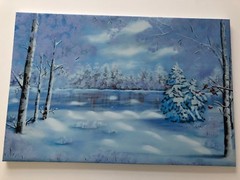 Art, Painting, „Frost“ – Giclee on Canvas 22″x 28″ by Yelena Berzon