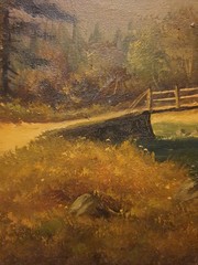 Original Oil Painting Landscape Village Church Signed 49x59cm Oil On Canvas Picture