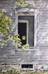 Watercolor Painting Barn Window Series Rudolph Ohrning 1972 Signed