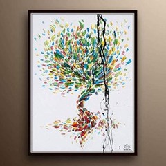 Tree 40″, Original oil painting on canvas, Luxury thick layers, tree of Life