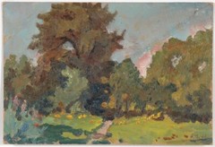 Anatoli Dovzhenko (1932-1991) „Summer Landscape“, Oil Painting, 1961 (1)