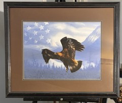 David Kaskaske Original Watercolor “Wings Of Freedom” Vintage 1990
