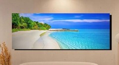 Sandy Beach Of Hawaii JUMBO Canvas Wrap Prints Island Paradise up to 20 x 54
