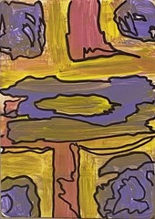 Original Abstract ACEO Art Card