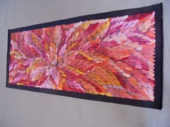 CAROLINE NUMINA 162 x 70 cm Original Aboriginal Painting. Bush Medicine Leaves
