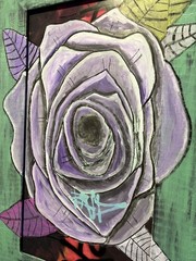 1 of 1 Original Oil Painting 36” x 58” Abstract Lavender Rose Portrait 🔥