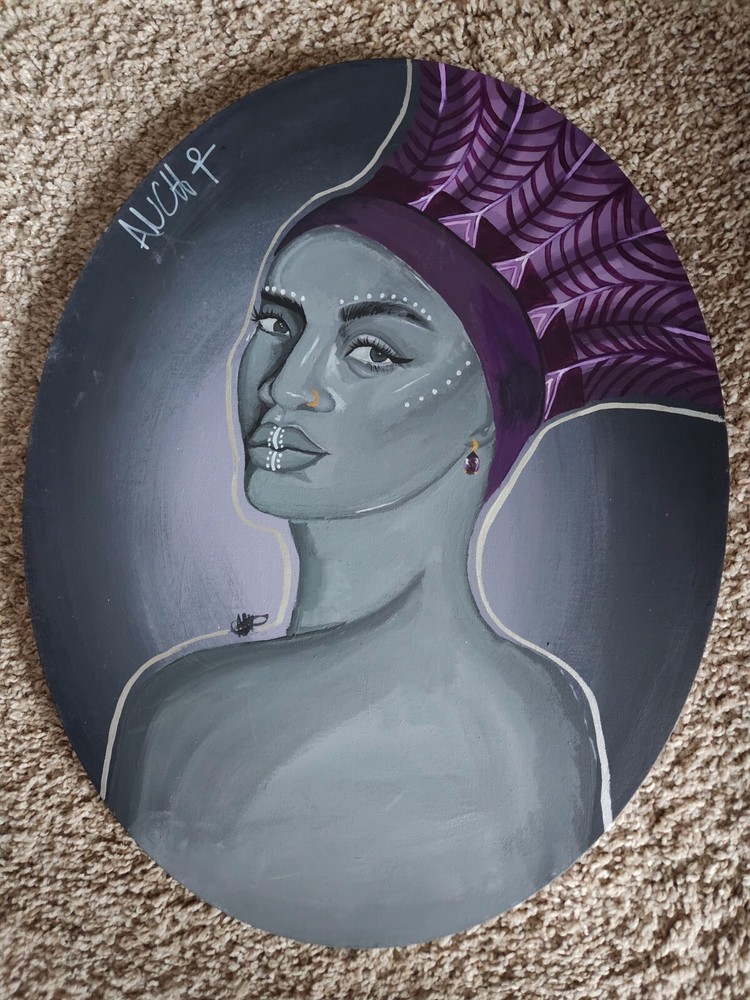 20×16 Oval Acrylic Painting Orisha OYA