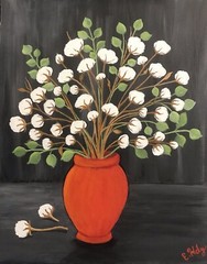 Original Artwork, Cotton And Eucalyptus – 11 X 14