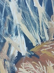 Vintage Oil Painting Lion Face Large MCM era by Cindy Carman 1975 30 x 36in.