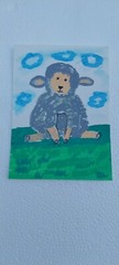 G.A.Titan Acrylic Painting IMPRESSIONISM Sheep Farm Whimsical Animals Artwork