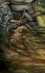 Pintura Acrylic/canvas By Manuel Azcuy(NO FRAME)Enrroyado sin estirar