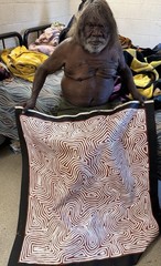 George “Hairbrush” Tjungurrayi 💕💕Aboriginal Art 96cm X 92cm COA Inc GHT01