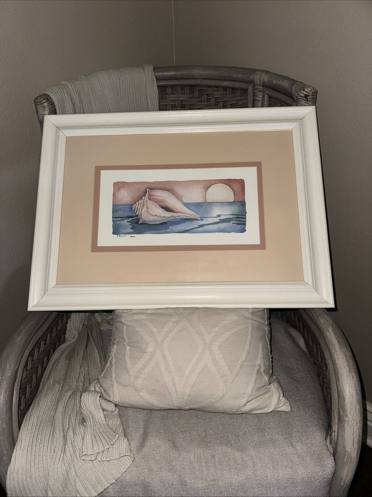 P. Brent Watercolor Conch Shell 18”x25”