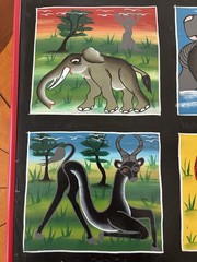Original Tanzania Enamel Painting Tingatinga Art, By Cheti 24in x 30in