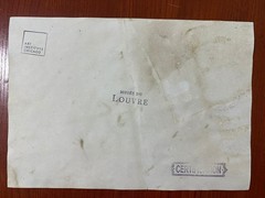 Sandro Botticelli drawing on old paper signed stamped vintage