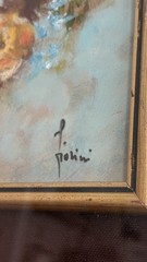 Laura Fiorini – Milano – Oil Painting Still Life Flowers Wooden Frame 44.5 x 53.5cm