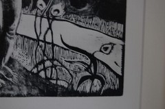 FRAMED PAUL GAUGUIN VINTAGE 1960’S PRINT OF THE WOODCUT „NAVE NAVE FENUA (1894)