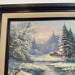 Jamison Winter Landscap Oil Painting Signed