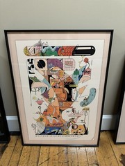 20 X 28 Colorful Print In Black Aluminum Frame NEW shipping incl