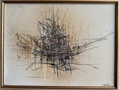 LEONARDO NIERMAN Original Painting Abstract Art Expressionism Mexican Artist