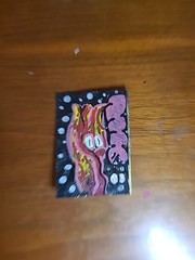 Inside Out Bart Worm ACEO Painting Low Brow Muscle Tissue Simpson Joke Textured