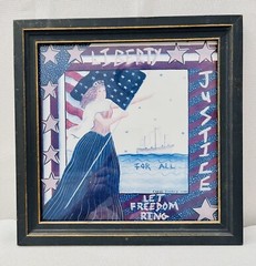 VTG 1996 signed Carol Endres „Let Freedom Ring“ painting, cert of Authenticity