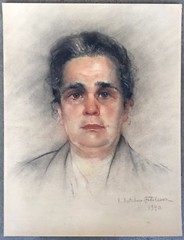 EKATERINA NICOLAEVNA KACURA-FALILEEVA(Russian1886-1948) „PORTRAIT“ MIXED-MEDIA