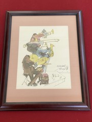 Leo Meiersdorff 1970s Watercolor Signed Framed Print Internationally Famous NOLA