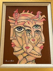 Ricardo Maya Original Painting Authentic Cuban Modernist Nicaragua Abstract 16″