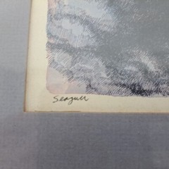 Original Intaglio Robert Kennedy Seagull Signed Framed Matted 12×9 Nieleen Metal