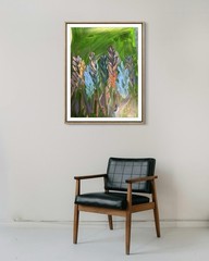 Abstract Flowers Impressionistic Original Art 14X11 Paper