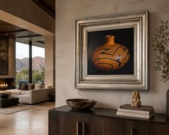 Greg English Original Oil Painting Jeddito Vase Signed Framed COA Southwest Art