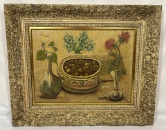 Vintage Original August Loehle (1877-1961) Still Life Oil Painting Signed Framed