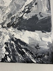 Original Acrylic Painting Textured on canvas 16”x 20” COA Signed By Juan Corral