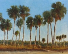 Orig Plein Air Oil Ptg. – ‚Howard Beach‘, Florida. 8 x 10 plus mat 12-1/2 x 14-