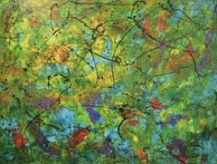 Jackson Pollock Style Giant Canvas Painting 84”X62” (7 Foot) Abstract Modern XL
