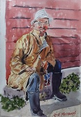 ORIGINAL Small Watercolor Painting 7.1/2″ X 11″ Mongolian Elder sketch