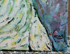 HELLO POLLY 8×10 Bird Cockatoo painting card panel original art signed Crowell