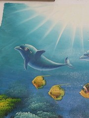 Original oil painting Ocean Scene Signed Not Mounted. 27 X 22