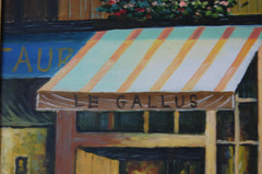 Vtg 80 Original Signed Mariel Chapot French Cafe Street Scene Oil Painting 16X20