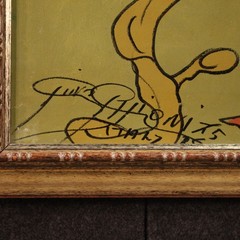 Modern contemporary art painting artwork horse bull 20th century frame