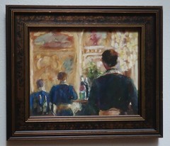 Original Patty Forte Linna Pastel Painting. Museum d’Orsay Restaurant Interior