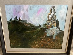 DAVID J. BLOSSOM (1927-1995) Illustration Art Book Cover original painting 1974
